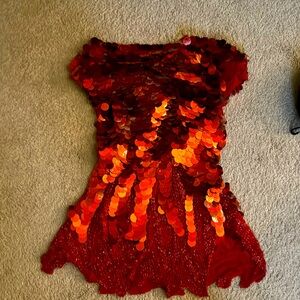 Party top glittering all over